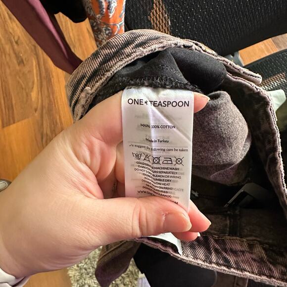 One Teaspoon Streetwalkers High Waist 80s Fit Denim Jeans Acid Wash Sz 22 Grunge - Picture 9 of 9